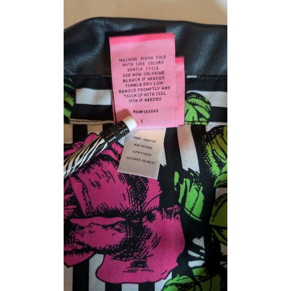 Torrid Betsey Johnson Georgette Floral Stripe Tunic + Black Leggings 3X OUTFIT - Picture 7 of 13